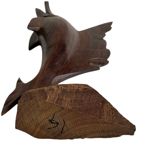 Vintage Ironwood Figurine Wooden Hand-Carved Swordfish Marlin Statue - Picture 6 of 6